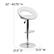Alt View 14. Alamont Home - Contemporary Vinyl Rounded Orbit-Style Back Barstool (set of 2) - White.