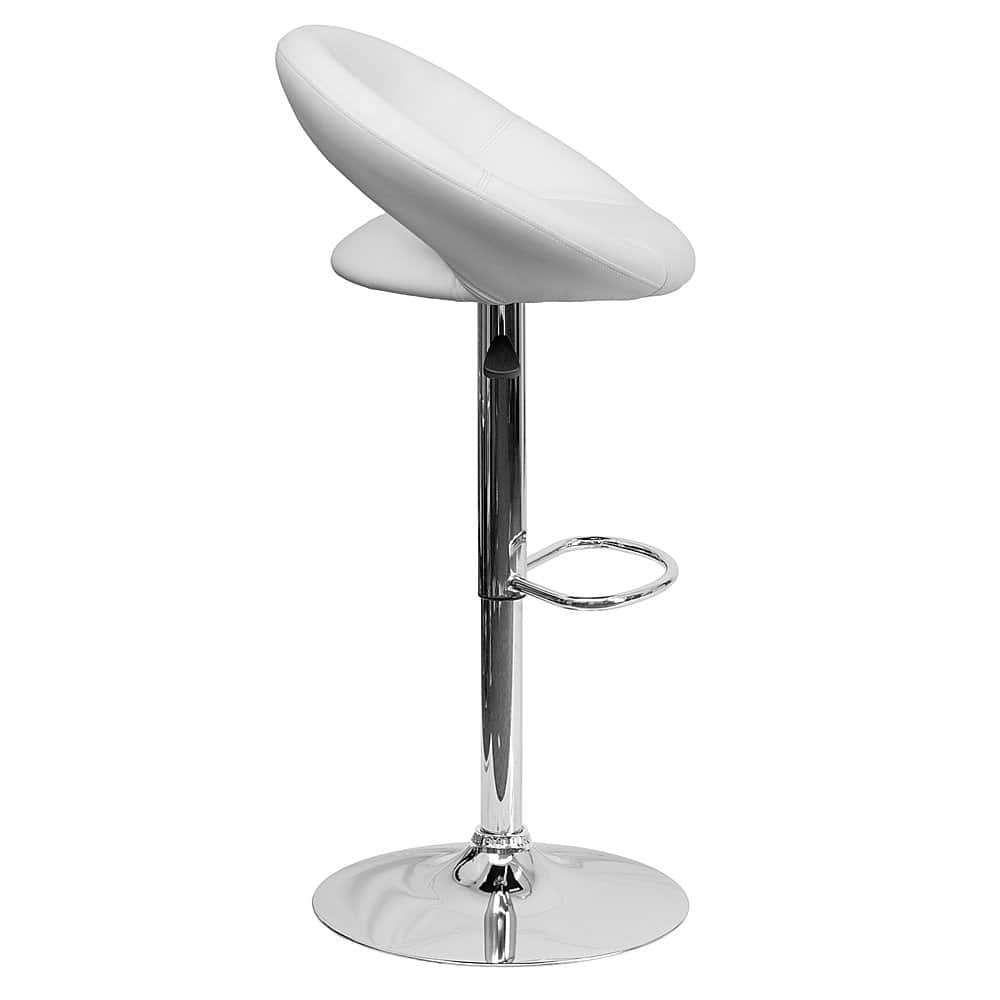 Alamont Home Contemporary Vinyl Rounded Orbit-Style Back Barstool (set ...