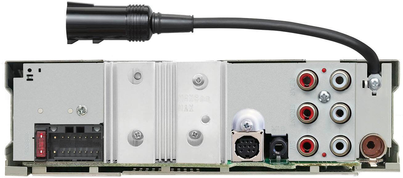 Back. Kenwood - Bluetooth CD/Digital Media (DM) Marine Receiver and Satellite Radio-Ready with Detachable Faceplate - Silver.