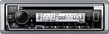 Kenwood - Bluetooth CD/Digital Media (DM) Marine Receiver and Satellite Radio-Ready with Detachable Faceplate - Silver - Front_Zoom