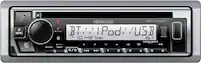 Kenwood - Bluetooth CD/Digital Media (DM) Marine Receiver and Satellite Radio-Ready with Detachable Faceplate - Silver - Front_Zoom