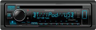 Front. Kenwood - Bluetooth CD/Digital Media (DM) Receiver and Satellite Radio-Ready with Detachable Faceplate - Black.