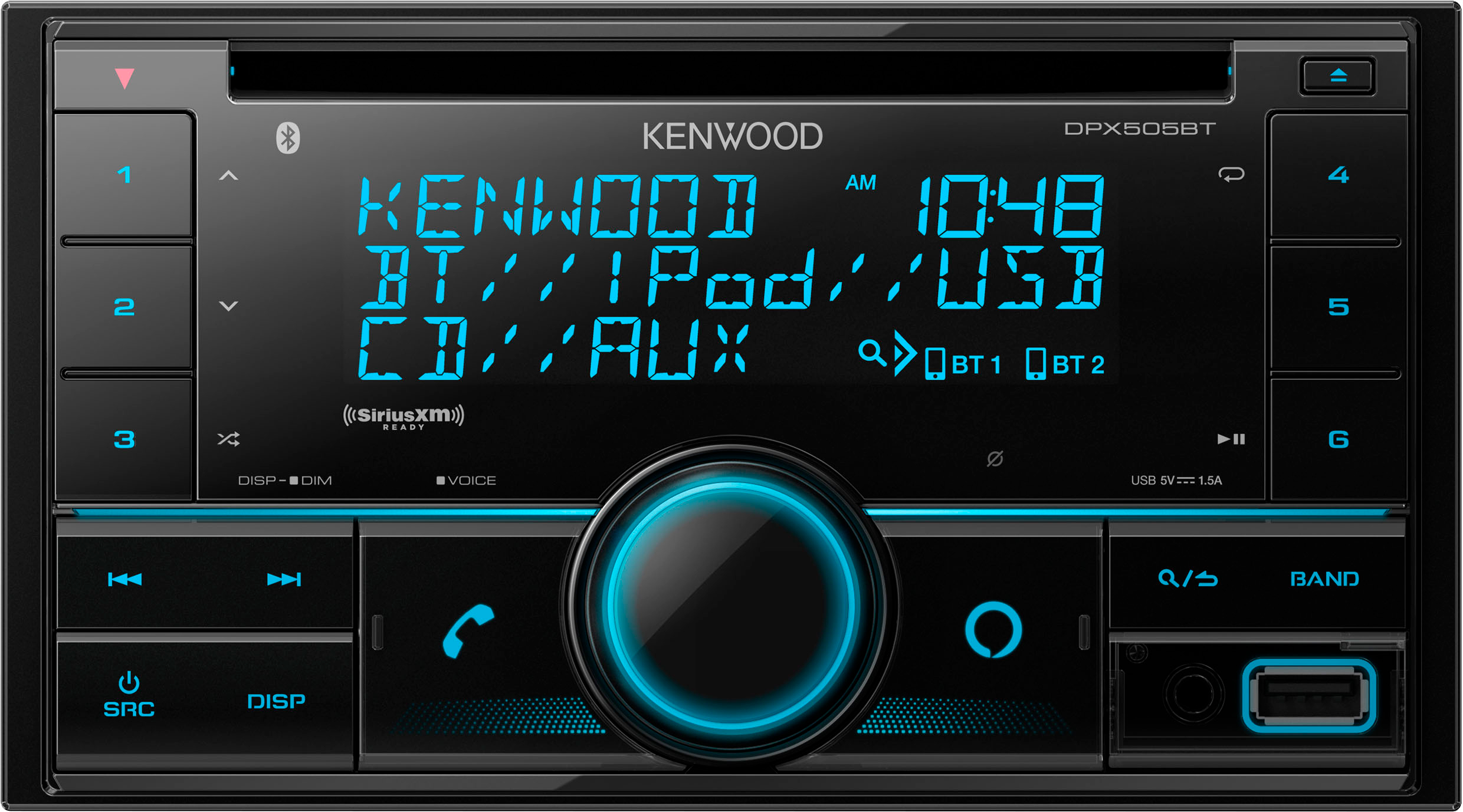 toevoegen aan Inwoner band Kenwood Bluetooth CD Receiver Alexa Built-In Satellite Radio Ready Black  DPX505BT - Best Buy