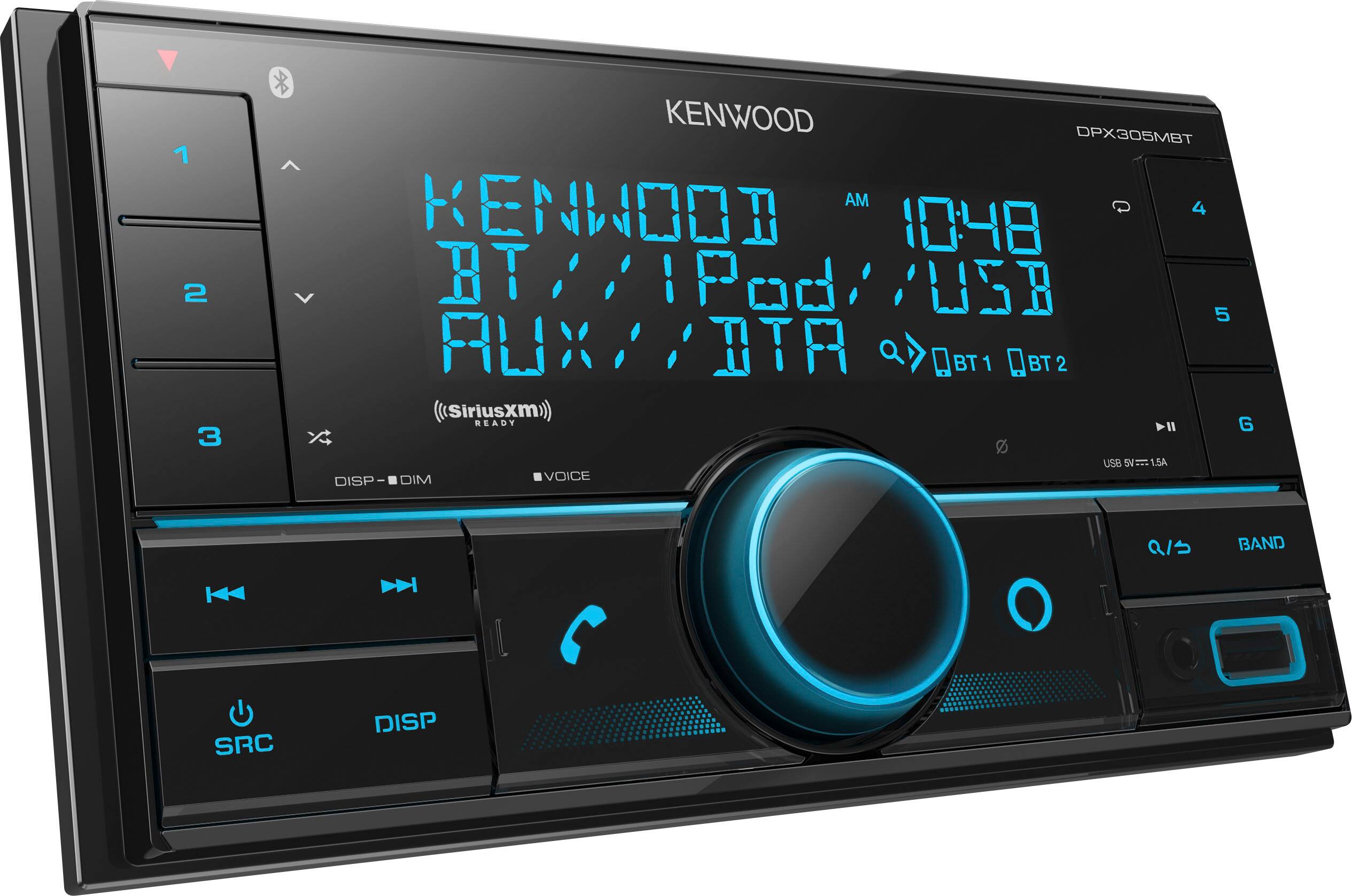 Angle. Kenwood - Bluetooth Digital Media Receiver with Alexa Built-In and Satellite Radio Ready - Black.