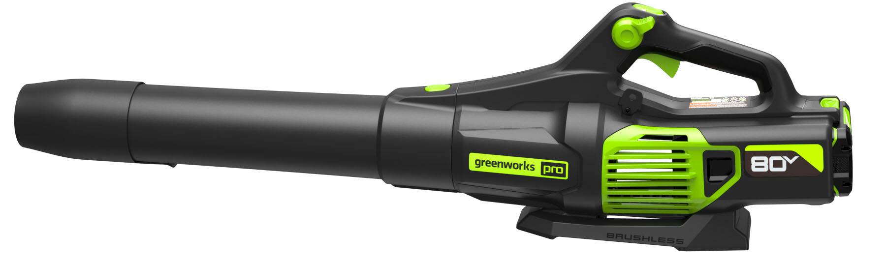 Alt View 23. Greenworks - 80 Volt 16-Inch Cutting Diameter Straight Shaft Grass Trimmer and Axial Blower (1 x 2.0Ah Battery and 1 x Charger) - Green.