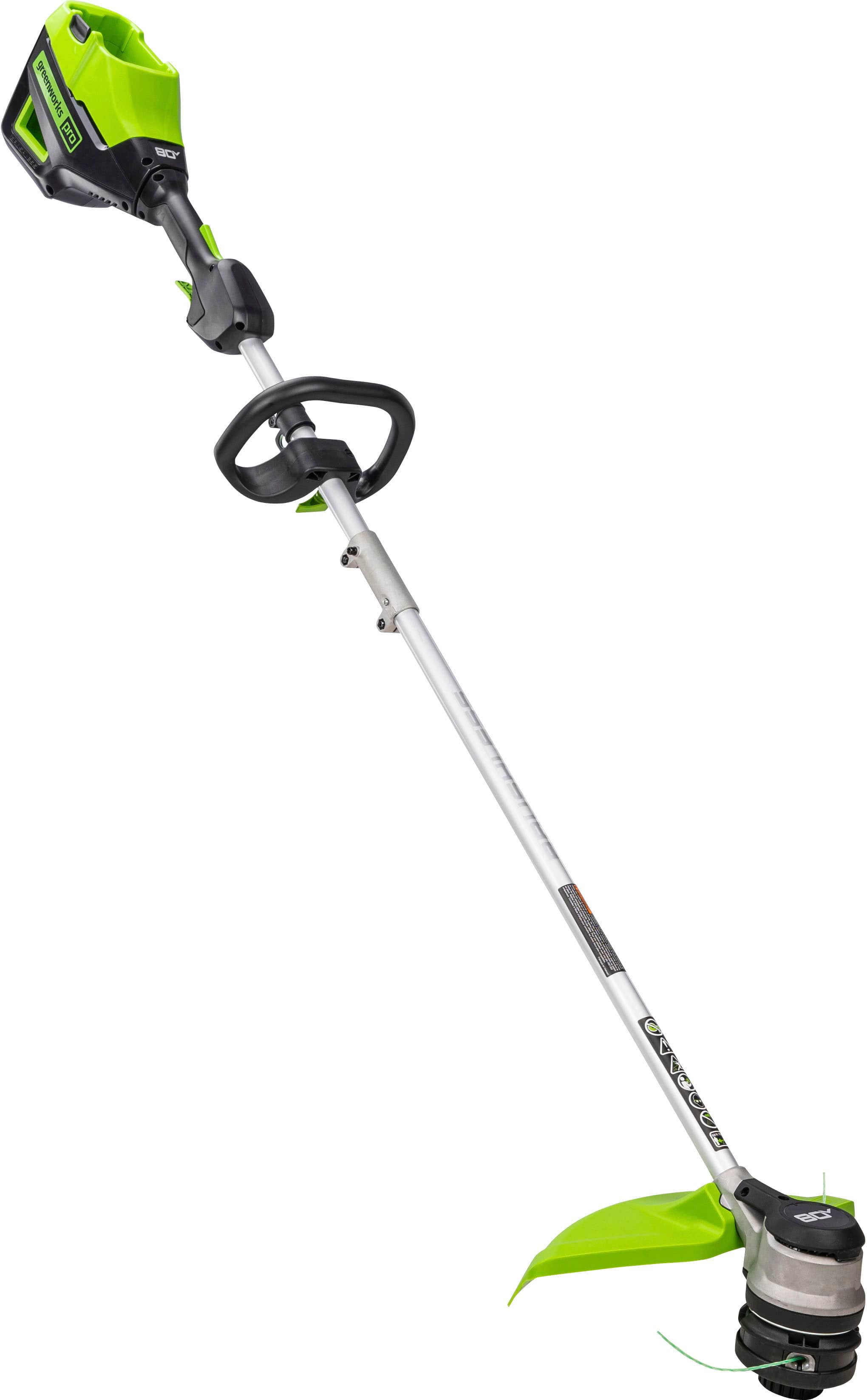 Alt View 25. Greenworks - 80 Volt 16-Inch Cutting Diameter Straight Shaft Grass Trimmer and Axial Blower (1 x 2.0Ah Battery and 1 x Charger) - Green.
