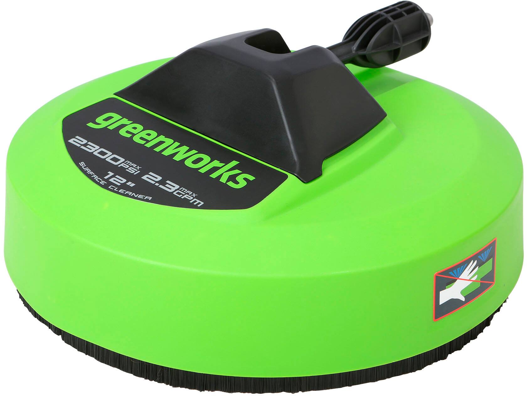 Front. Greenworks - 12" Pressure Washer Surface Cleaner Attachment - Green.