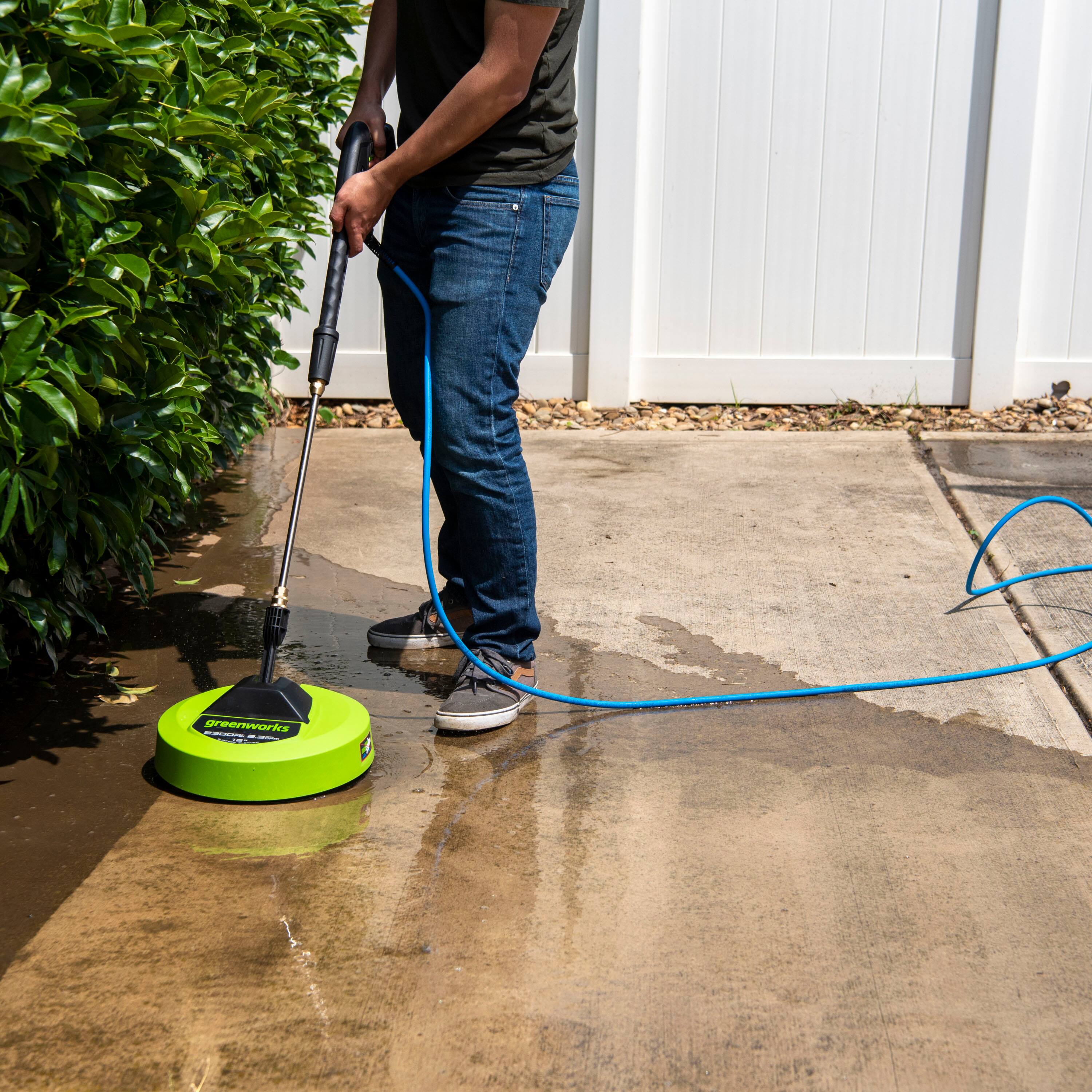 Alt View 18. Greenworks - 12" Pressure Washer Surface Cleaner Attachment - Green.