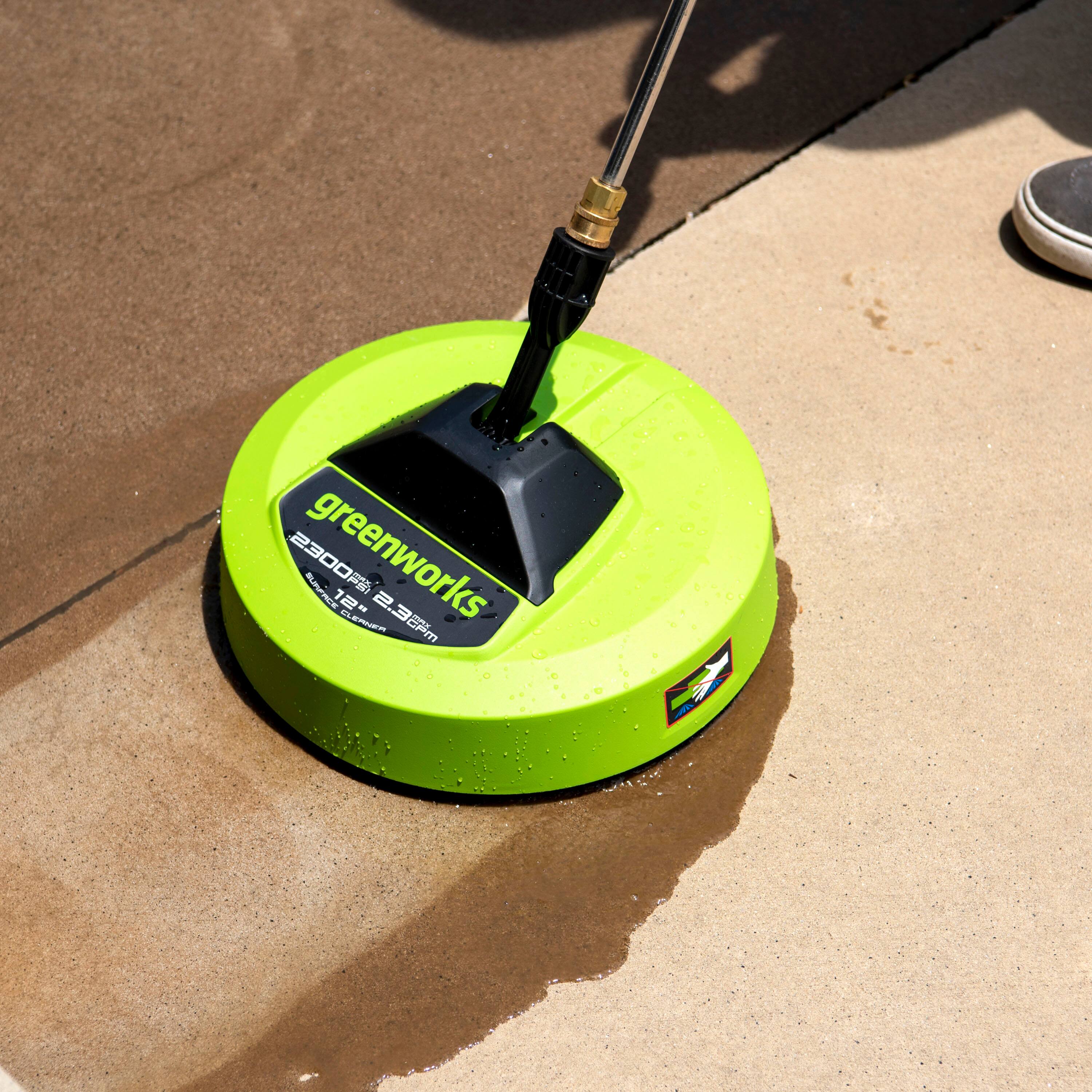 Alt View 19. Greenworks - 12" Pressure Washer Surface Cleaner Attachment - Green.