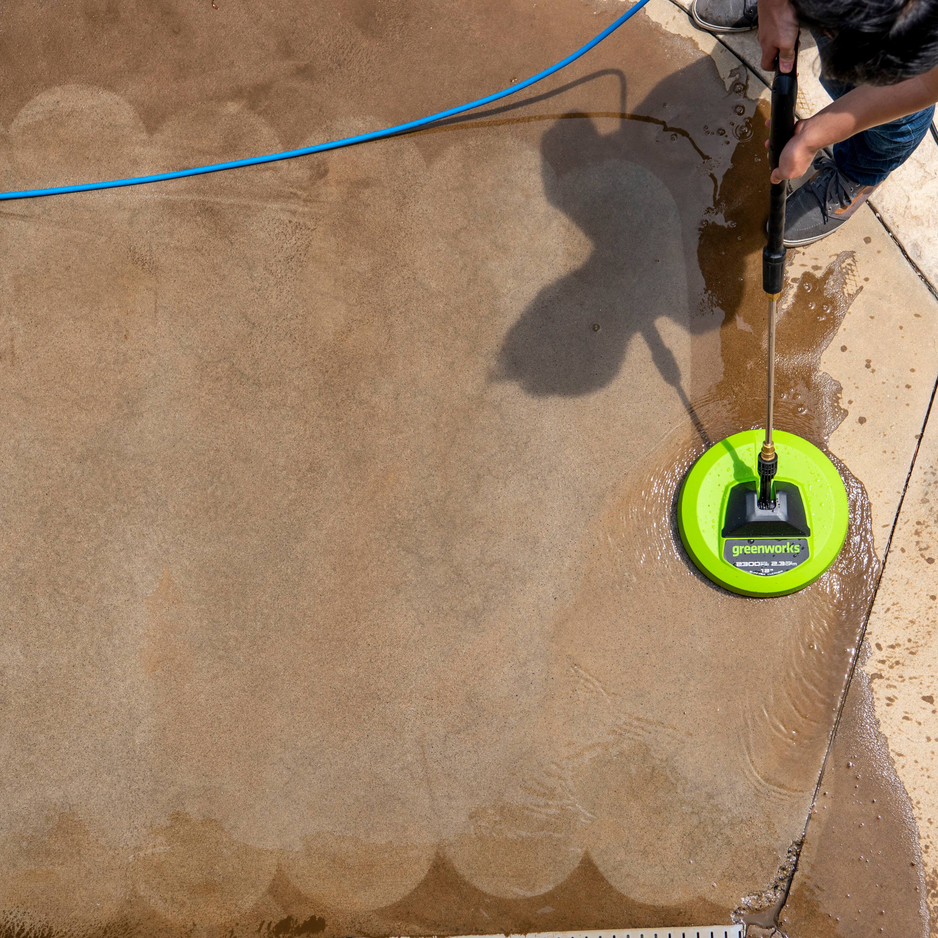 Alt View 21. Greenworks - 12" Pressure Washer Surface Cleaner Attachment - Green.