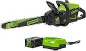 Greenworks - 80-Volt 18-Inch Cordless Brushless Chainsaw (1 x 4Ah battery and Charger) - Green