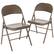Front. Alamont Home - Hercules Metal Upholstered Folding Chair (set of 2) - Beige.