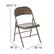 Alt View 13. Alamont Home - Hercules Metal Upholstered Folding Chair (set of 2) - Beige.