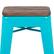 Alt View 15. Alamont Home - Metal Framed Bar Stool (Set of 4) - Teal.