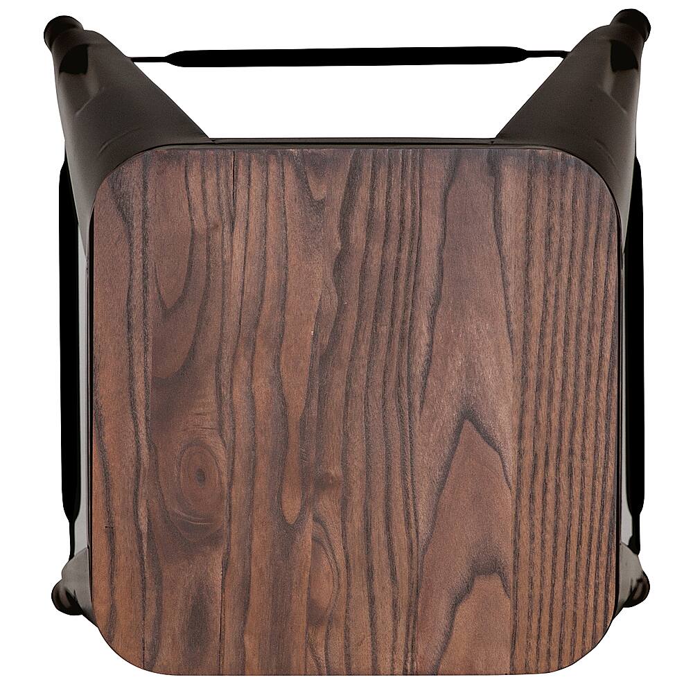 Alt View 16. Alamont Home - Metal Frame Bar Stool with Wood Seat (set of 4) - Gun Metal.