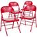 Front. Alamont Home - Hercules Series Triple Braced Metal Folding Chair (set of 4) - Red.