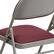 Alt View 15. Alamont Home - Hercules Fabric Upholstered Folding Chair - Burgundy Fabric/Gray Frame.