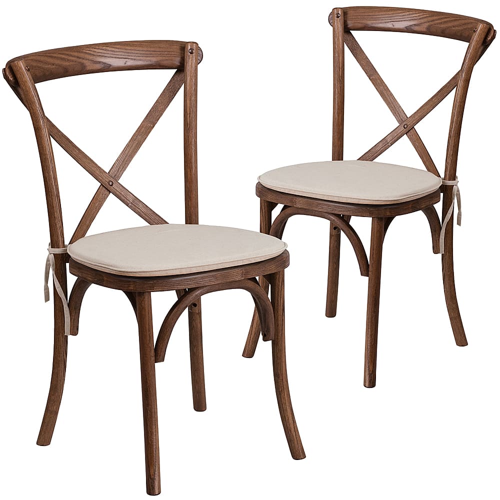 Wooden x back chairs