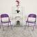 Alt View 12. Alamont Home - Hercules Colorburst Series Double Hinged Metal Folding Chair (set of 2) - Impulsive Purple.