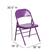Alt View 13. Alamont Home - Hercules Colorburst Series Double Hinged Metal Folding Chair (set of 2) - Impulsive Purple.
