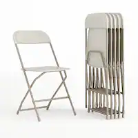 Alamont Home - Hercules Folding Chair - Beige - Front_Zoom