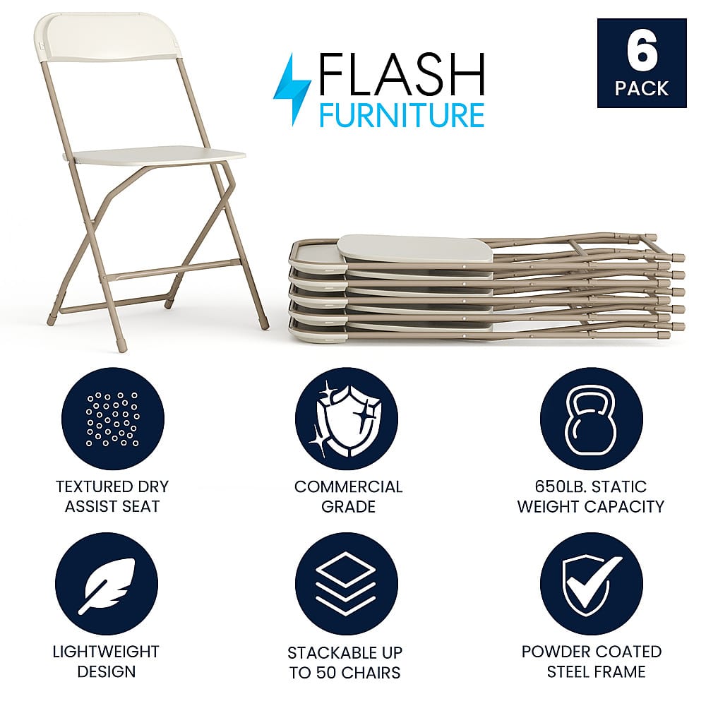 Flash Furniture – Hercules Folding Chair – Beige Sansujyuku sansujyuku.com