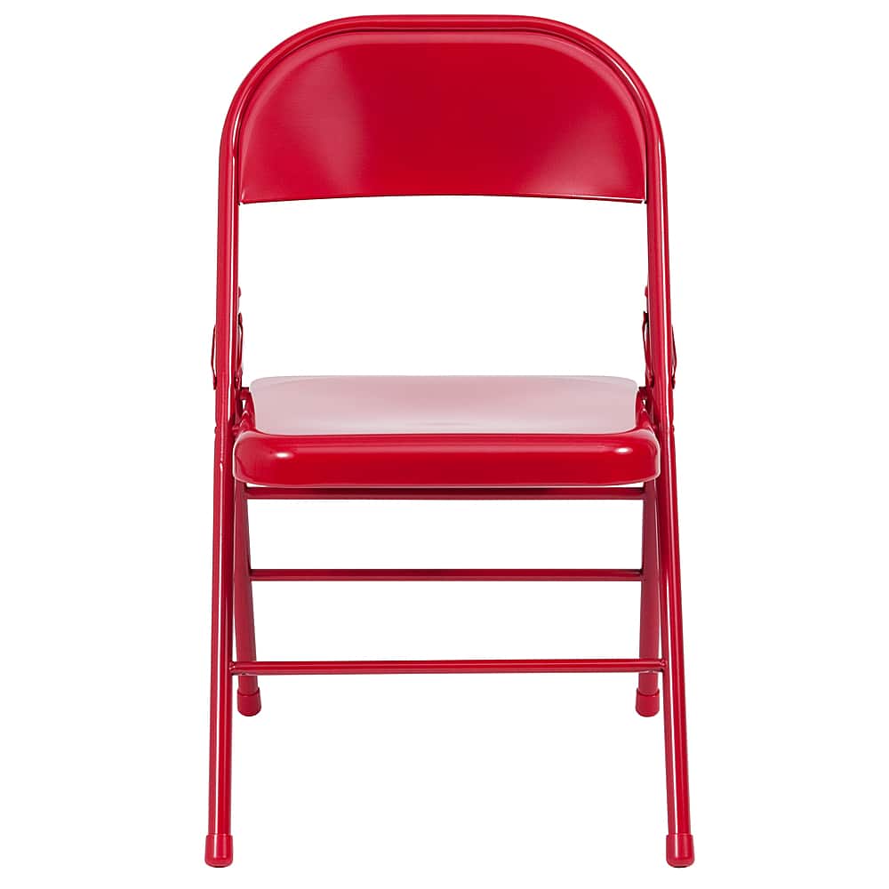Alt View 11. Alamont Home - Hercules Series Double Hinged Metal Folding Chair (set of 2) - Red.