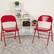 Alt View 12. Alamont Home - Hercules Series Double Hinged Metal Folding Chair (set of 2) - Red.
