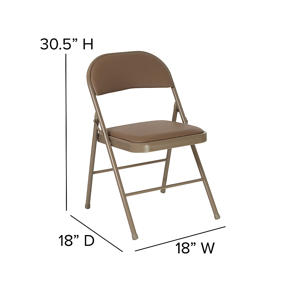 Realspace Upholstered Padded Folding Chair Tan