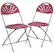 Front. Alamont Home - Hercules Folding Chair - Burgundy.