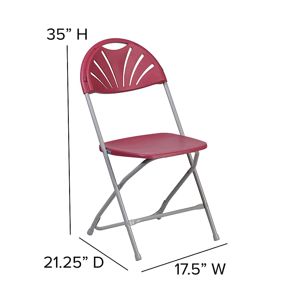 Alt View 13. Alamont Home - Hercules Folding Chair - Burgundy.