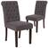 Front. Alamont Home - Hercules Dining Chair - Dark Gray Fabric.