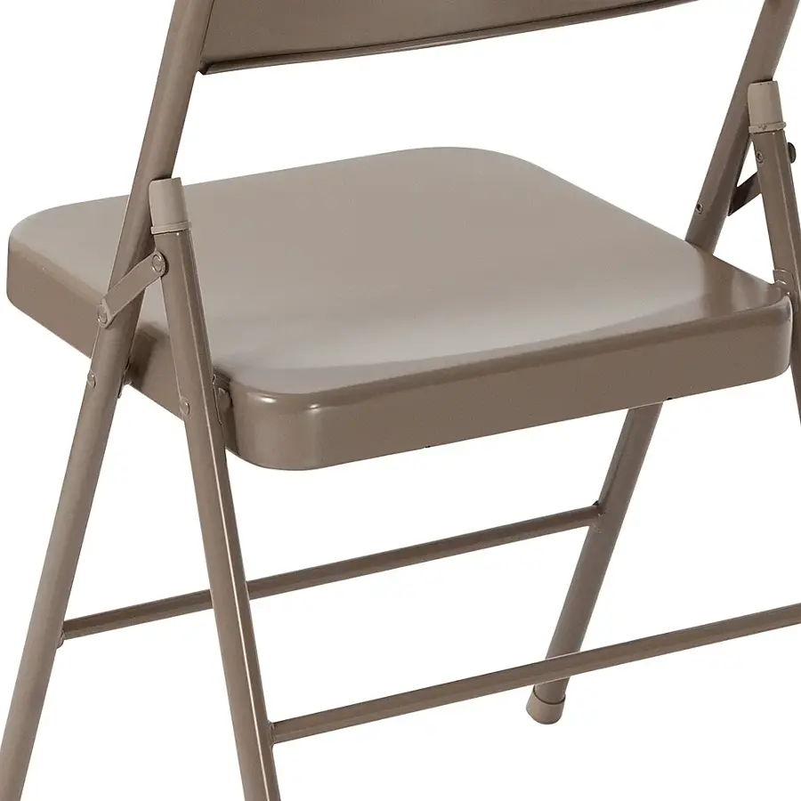 Alt View 17. Alamont Home - Hercules Series Double Braced Metal Folding Chair (set of 4) - Beige.