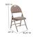Alt View 12. Alamont Home - Hercules Fabric Upholstered Folding Chair (set of 4) - Beige Fabric/Beige Frame.