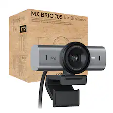 MX BRIO 705 for Business
4K Ultra HD webcam with auto light correction
Cámara web Ultra HD 4K con corrección de iluminación automática
- Lightweight and compact design
- 8.5MP sensor
- Ultra-wide 4K
- Webcam 4K Ultra HD with auto light correction
- Webcam 4K Ultra HD avec correction automatique de l'éclairage
- Cámara web Ultra HD 4K con corrección de iluminación automática
- 82% plastic packaging recycled
- 22% plastic content
- Logitech