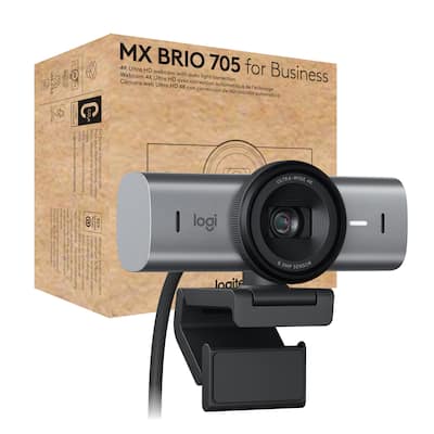 Logitech MX Brio 705 4K Webcam with AI powered Image Enhancement Logitech MX Brio 705 4K Webcam with AI powered Image Enhancement