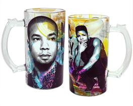 Just Funky - Empire Music Money Power 16oz Glass Beer Mug - Multi-Color