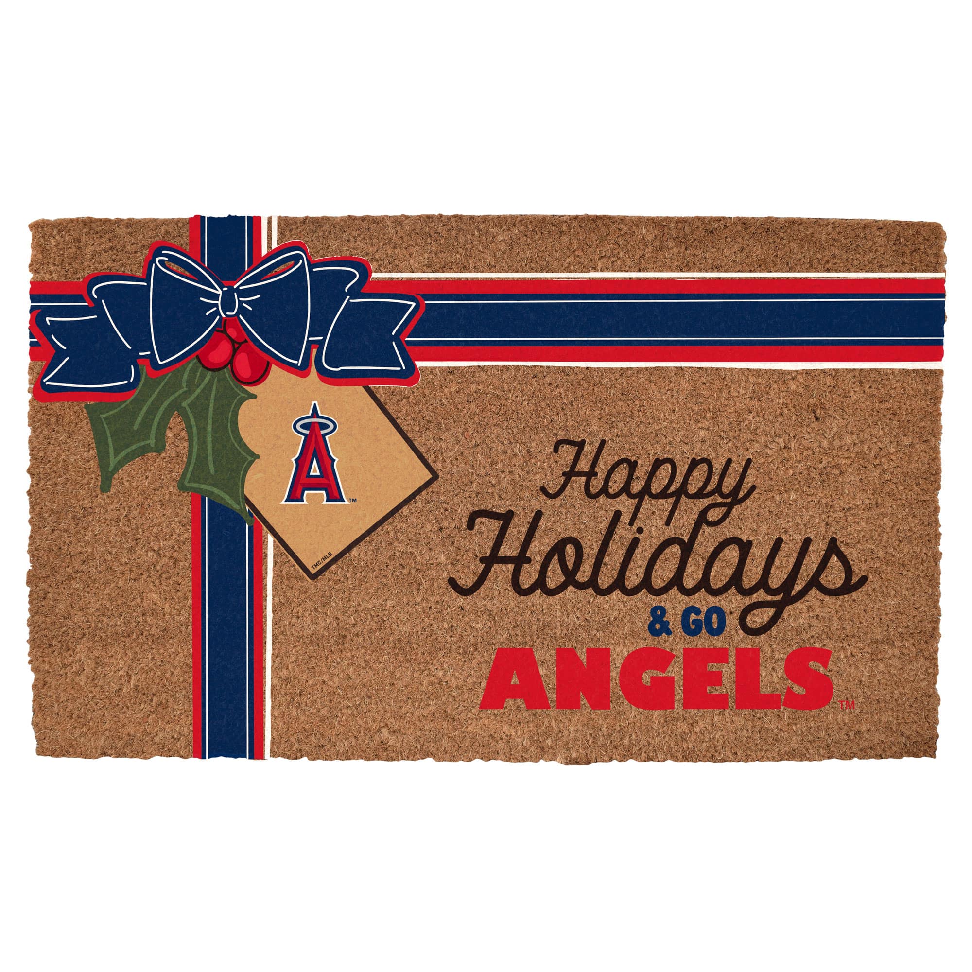 "The Memory Company - Los Angeles Angels 20"" x 30"" Holiday Gift Wrap Coir Door Mat - Multicolor" price history on PriceWatchPro