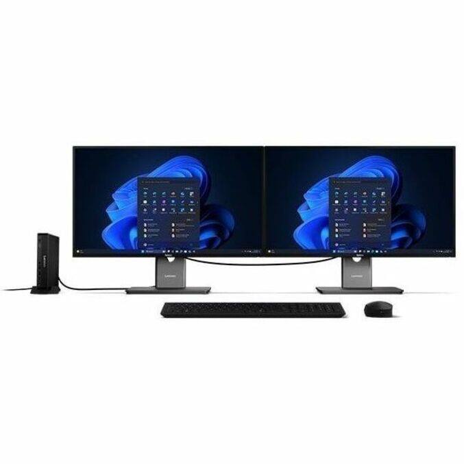 Alt View 5. Lenovo - Lenovo ThinkCentre M70q Gen 6 13A40027US Desktop Computer - Intel Core Ultra 5 225T - 32 GB - 512 GB SSD - Tiny - Black - Black.