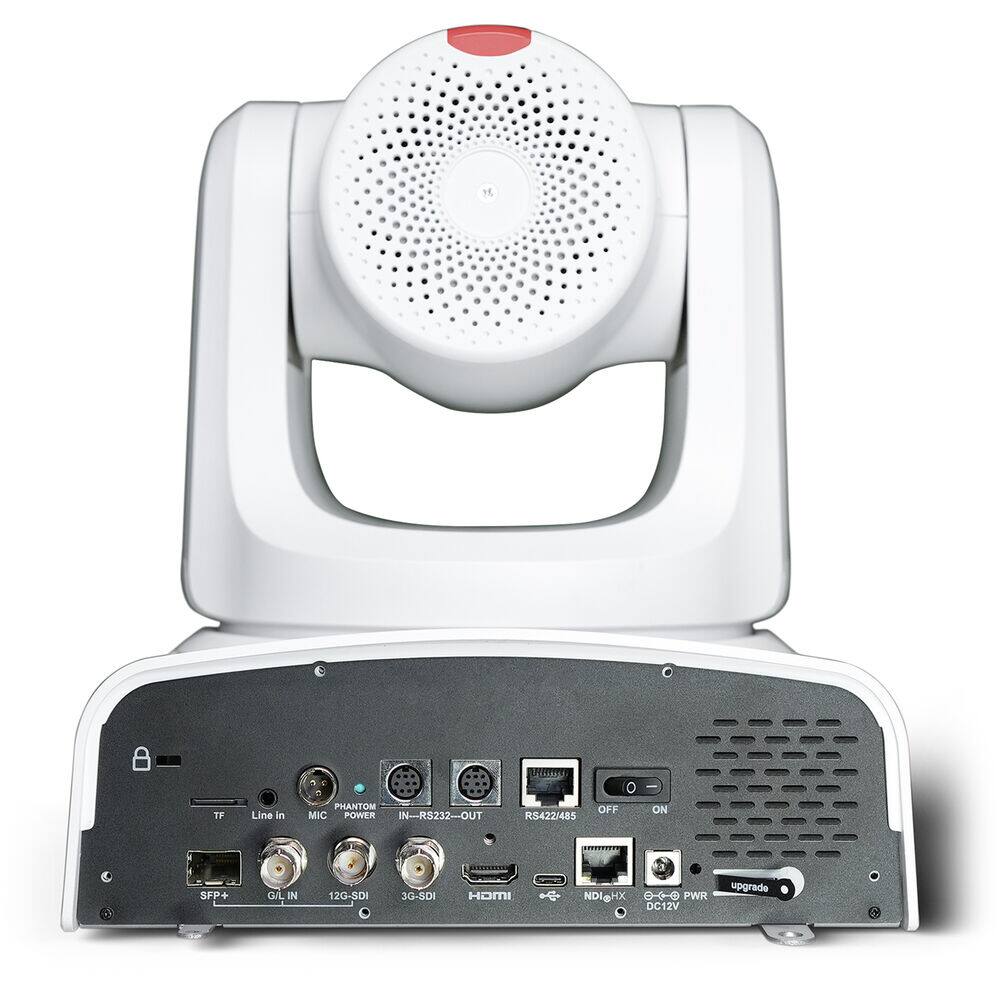 TF Line in  
PHANTOM MIC POWER  
IN-RS232-OUT  
RS422/485  
OFF ON  
IN  
12G-SDI  
3G-SDI  
HDMI  
NDI@HX  
0-0-0  
PWR DC12V  
upgrade