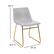 Alt View 13. Alamont Home - Butler 18" High Dining Chair - Light Gray LeatherSoft/Gold Frame.