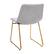 Alt View 14. Alamont Home - Butler 18" High Dining Chair - Light Gray LeatherSoft/Gold Frame.