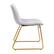 Alt View 16. Alamont Home - Butler 18" High Dining Chair - Light Gray LeatherSoft/Gold Frame.
