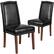 Front. Alamont Home - Hercules Hampton Hill Dining Chair - Upholstered - Black LeatherSoft.