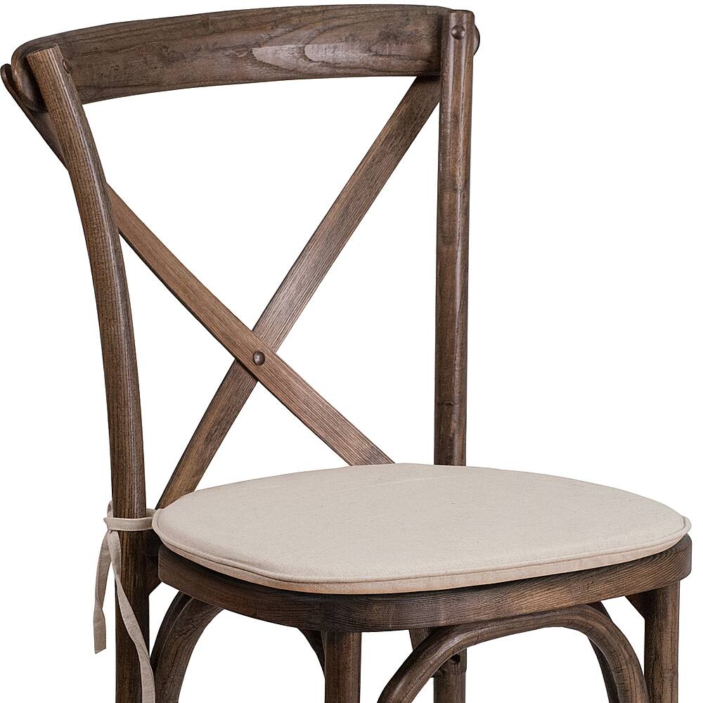 hercules series stackable early american wood cross back chair