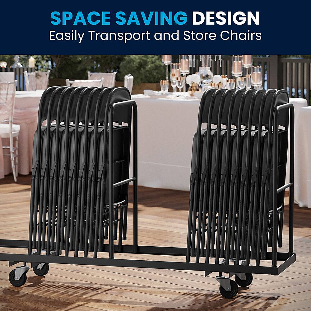 Alt View 12. Alamont Home - Hercules Series Double Braced Metal Folding Chair (set of 4) - Black.
