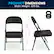 Alt View 18. Alamont Home - Hercules Series Double Braced Metal Folding Chair (set of 4) - Black.
