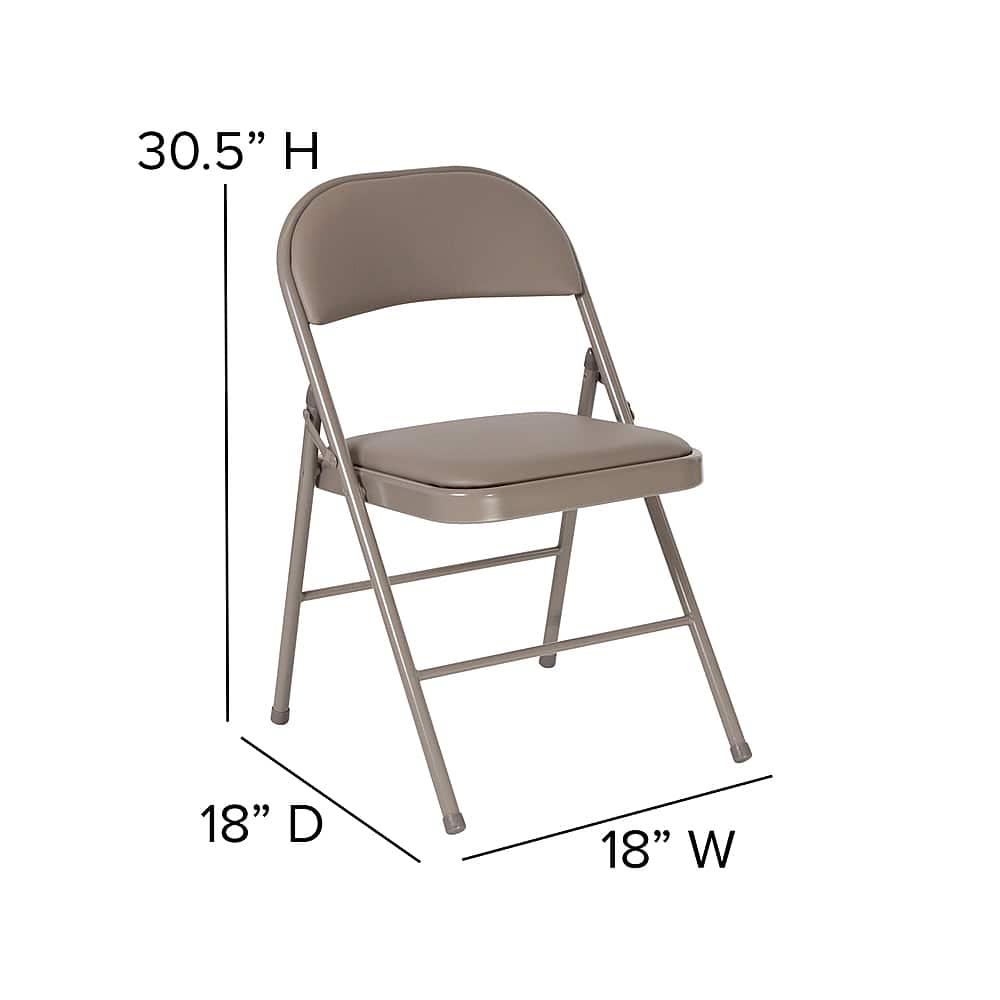 Alt View 13. Alamont Home - Hercules Vinyl Upholstered Folding Chair - Gray.