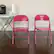 Alt View 12. Alamont Home - Hercules Colorburst Series Double Hinged Metal Folding Chair (set of 2) - Shockingly Fuchsia.