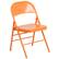 Front. Alamont Home - Hercules Metal Upholstered Folding Chair - Orange Marmalade.